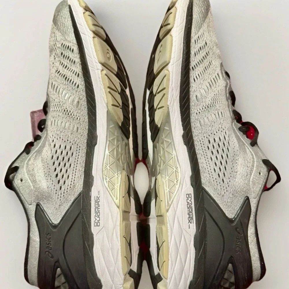 ASICS Men’s Size 10.5 Dynamic Duomax T749N Running Shoes Silver & Black GREAT - Picture 13 of 16